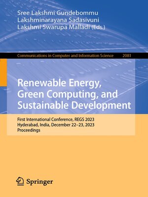 cover image of Renewable Energy, Green Computing, and Sustainable Development